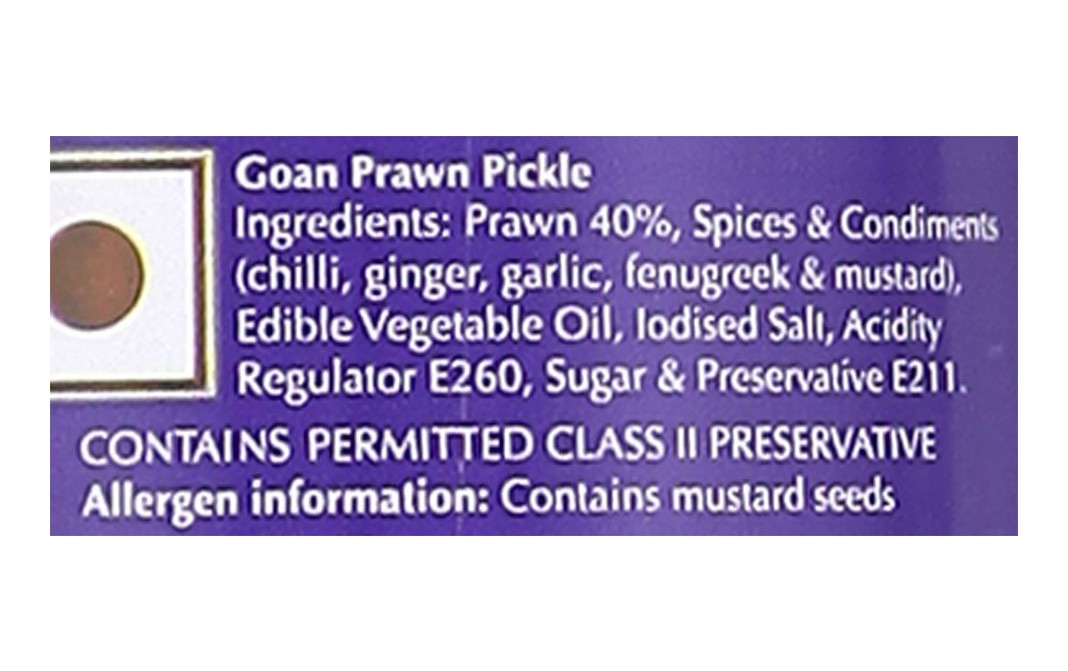 Keya Goan Prawn Pickle   Glass Jar  270 grams